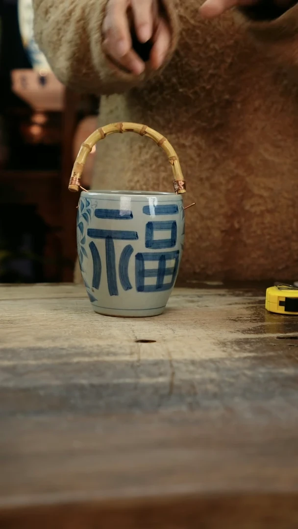 【闪购商品】瓷片景德镇纯手工釉下彩精品花瓶