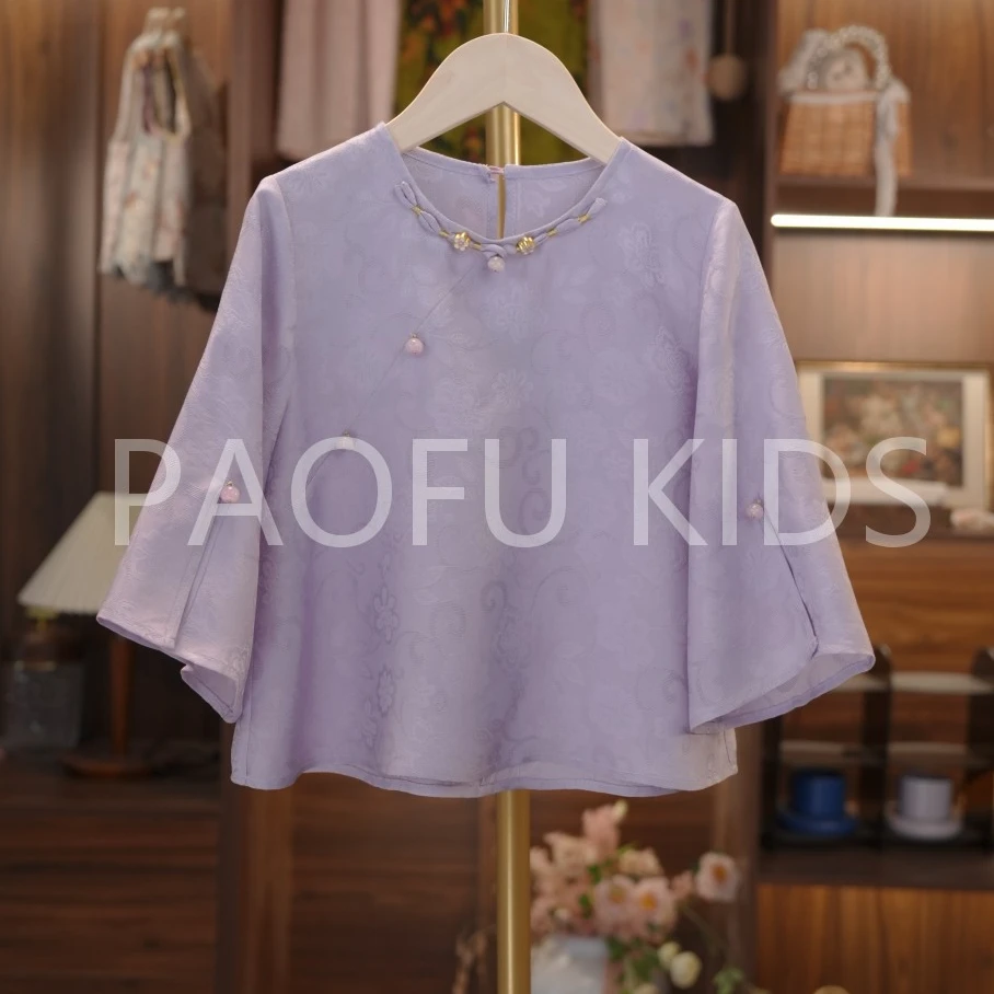 泡芙定制 夏季新款桑蚕丝四经绞罗香云纱新中式上衣 DY1250495