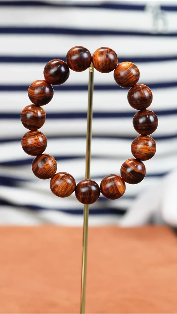 手串/手链黄花梨/降香黄檀120010-黄花梨1.5虎皮纹