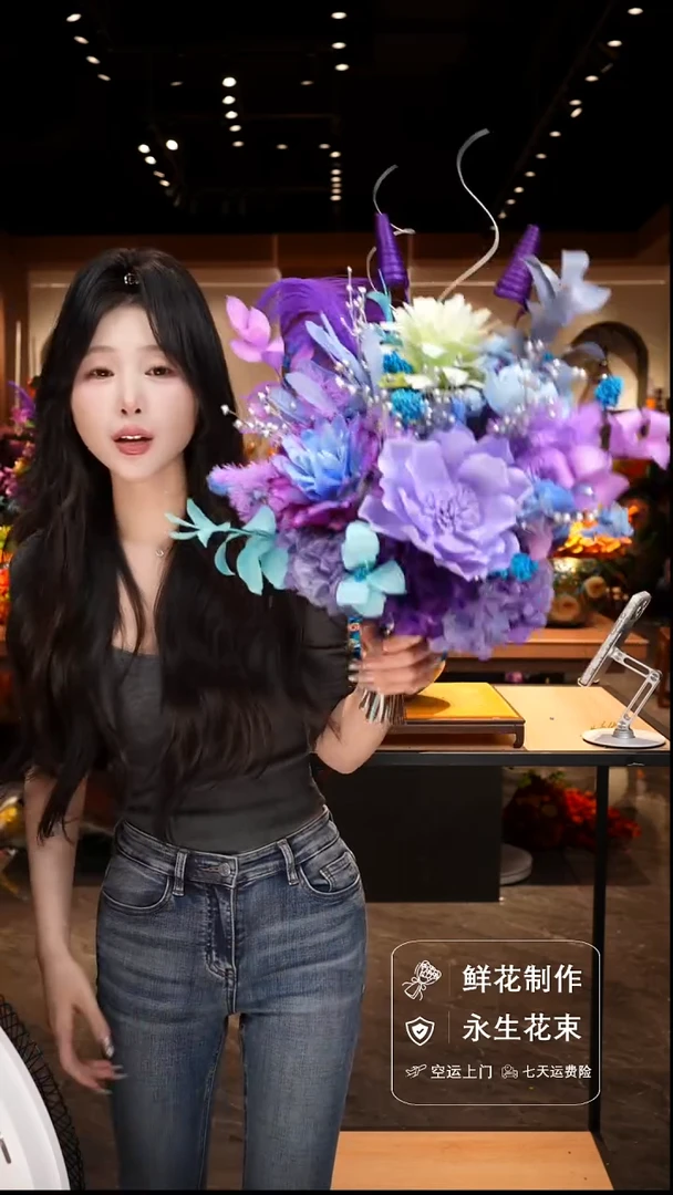 手工艺品琉璃手工花器花束空运包邮送货上门-以图片为准