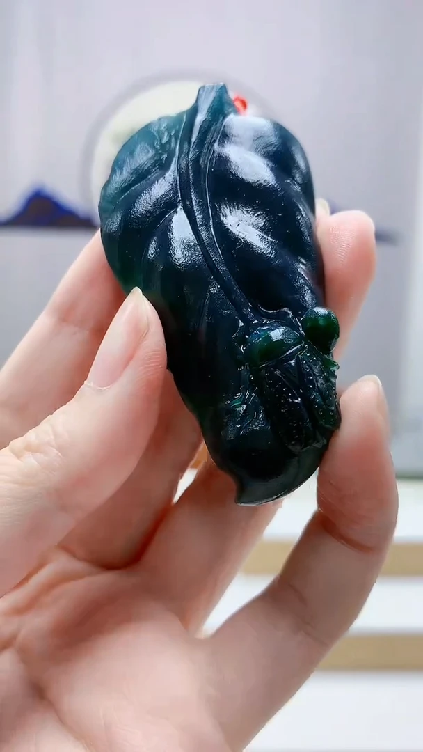 未镶嵌定制翡翠4812zm-毛货挂件叶子99