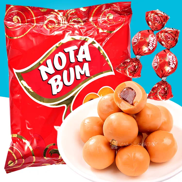 【临期】俄罗斯原装进口金滋福榛仁浆夹心糖果音符糖 500g*2袋