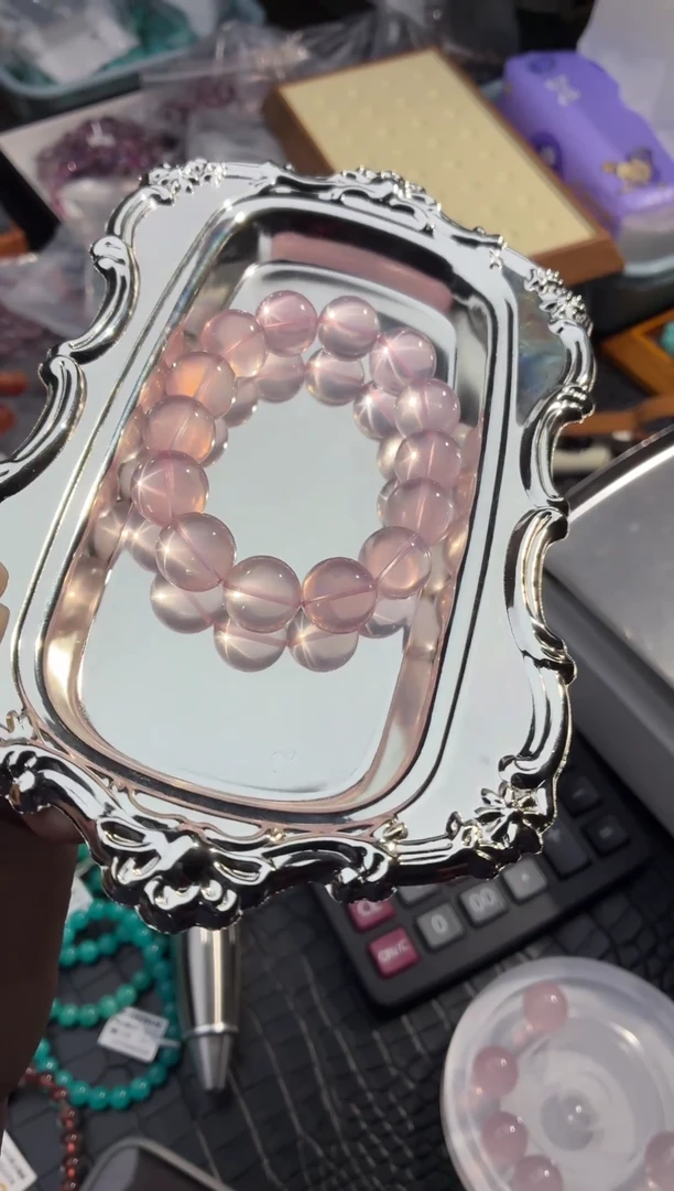 未镶嵌手串水晶毕业级全净体莫桑比克冰粉15m+