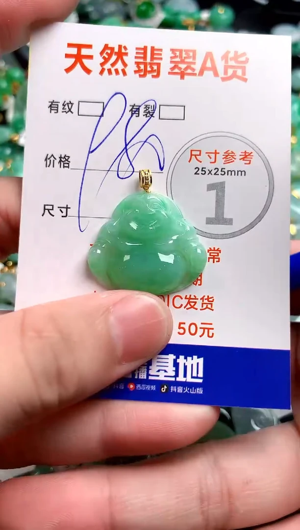 翡翠18K金镶嵌颈饰0079663207