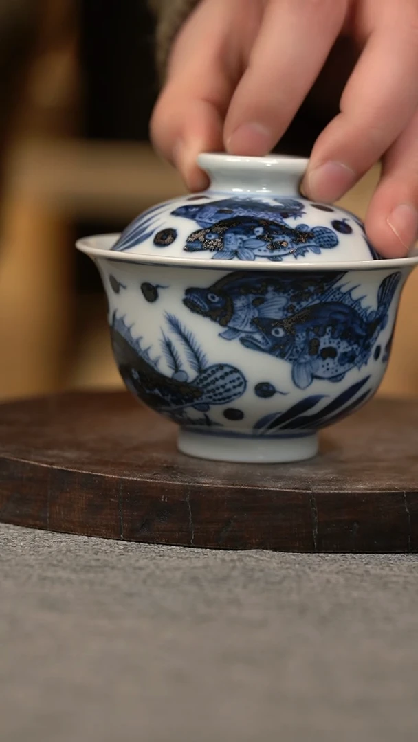 【闪购商品】微瑕福利微瑕福利柴窑好多鱼大布袋有瑕慎拍