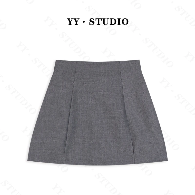 【YANYAN】(带安全裤)小蜜蜂刺绣显瘦半身裙高腰百搭短裙YY-9131