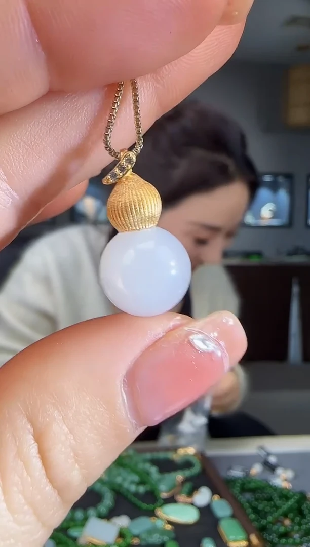 吊坠(不含链)银S925镶嵌和田玉1