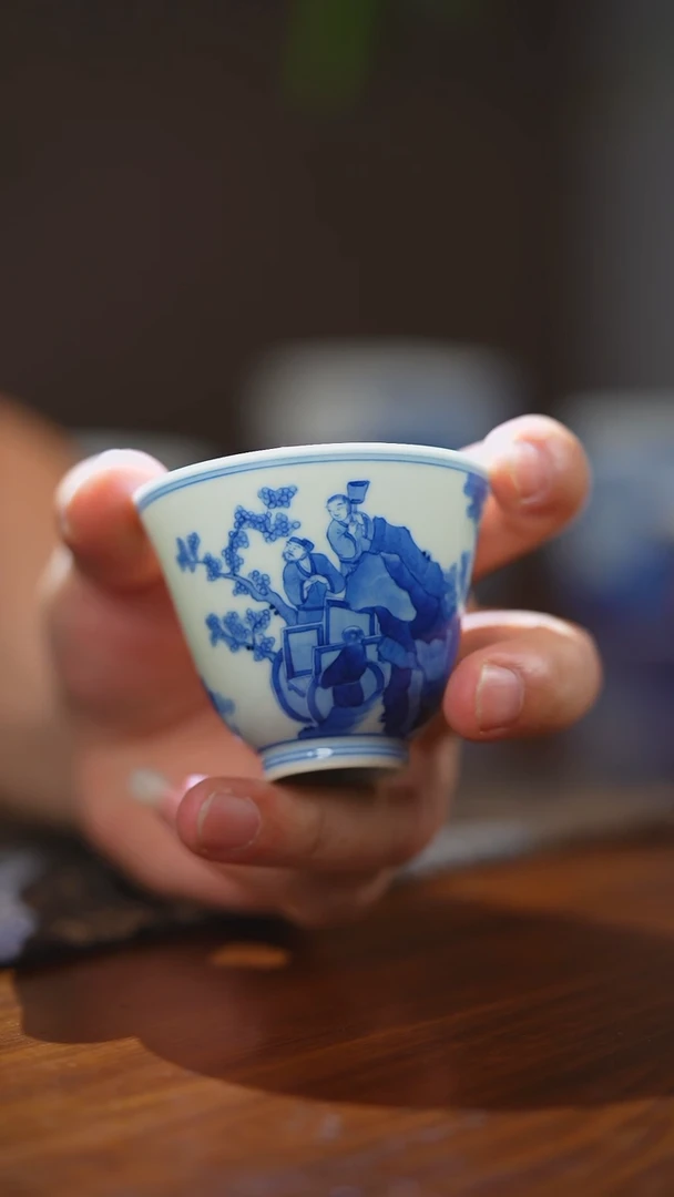 其他天心雅器仿古山行图单杯