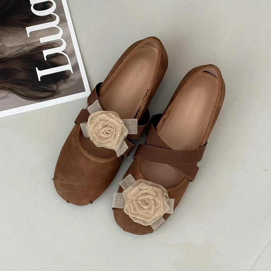 晚晚·内增高5cm芭蕾风少女单鞋软底尖头芭蕾风女鞋浅口百搭平底