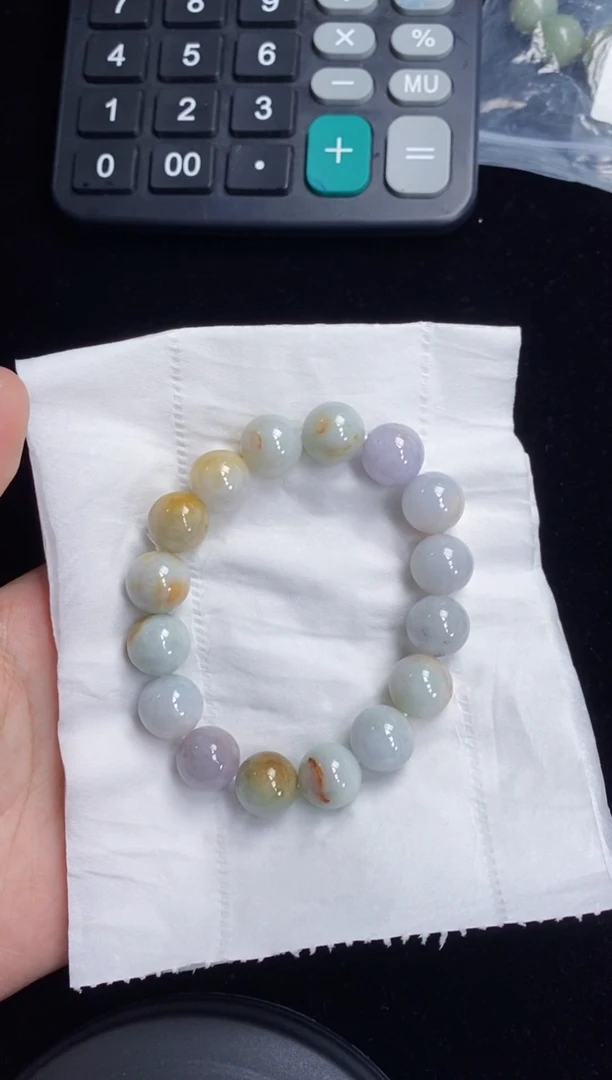 未镶嵌手串翡翠70号链接天然缅甸A货翡翠一物一证