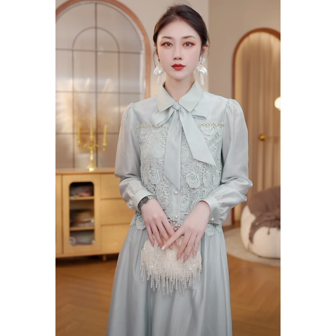 【CICI&GERTCOREL】倦春空 春季气质勾画蕾丝套装CC251T1053