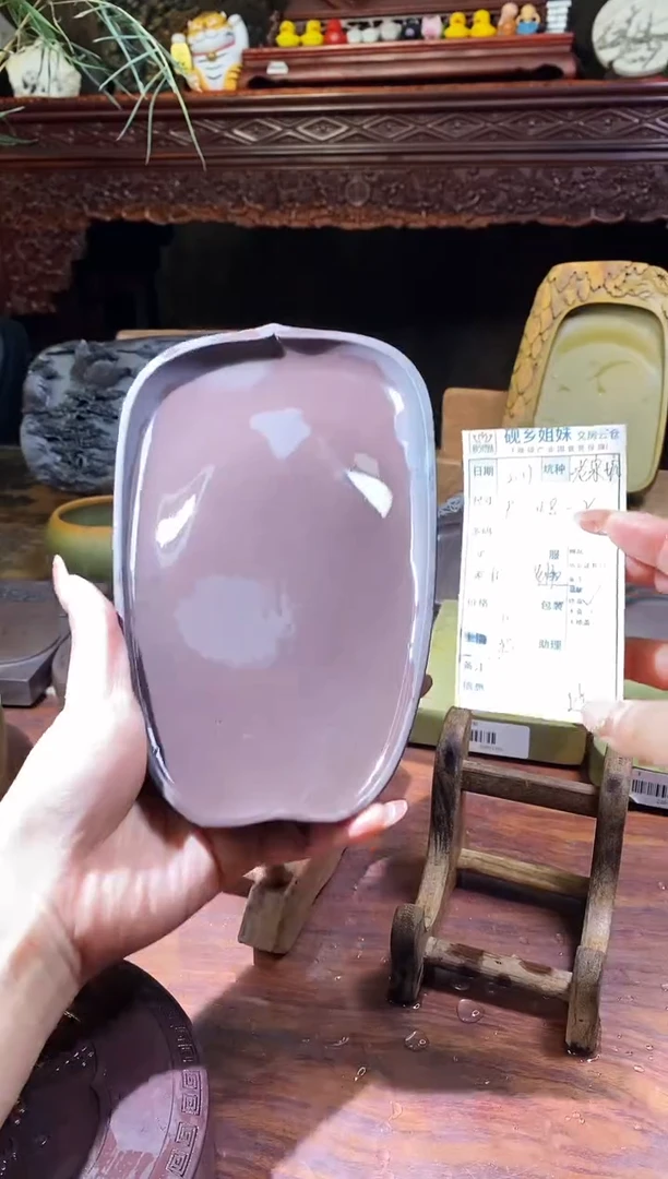 【闪购商品】砚乡姐妹端砚老宋坑上善若水雕刻作品