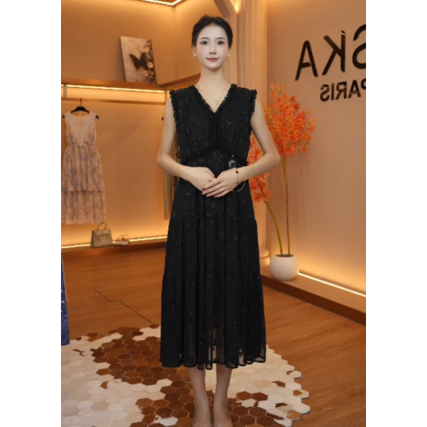 【编码19】时尚镂空气质短袖连衣裙1662