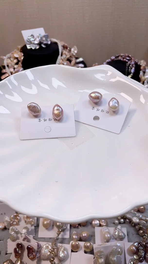 未镶嵌耳饰淡水珍珠【纯恬饰品】（多样性发货发一）