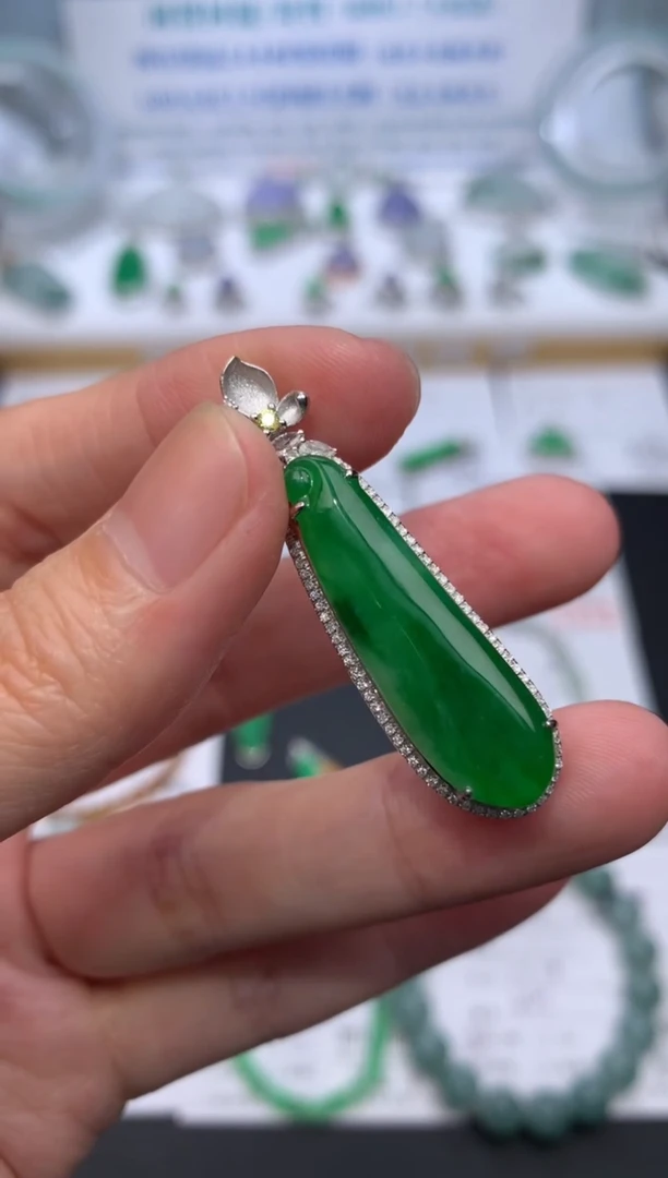 【闪购商品】定制翡翠18K金镶嵌模式推广期24小时鉴赏期