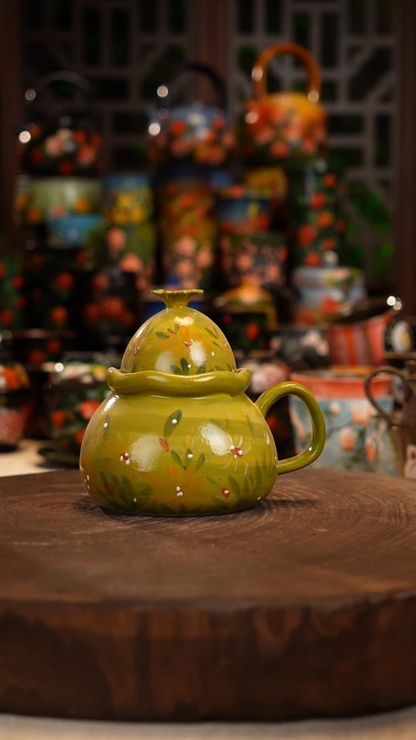 油画 手绘釉下彩