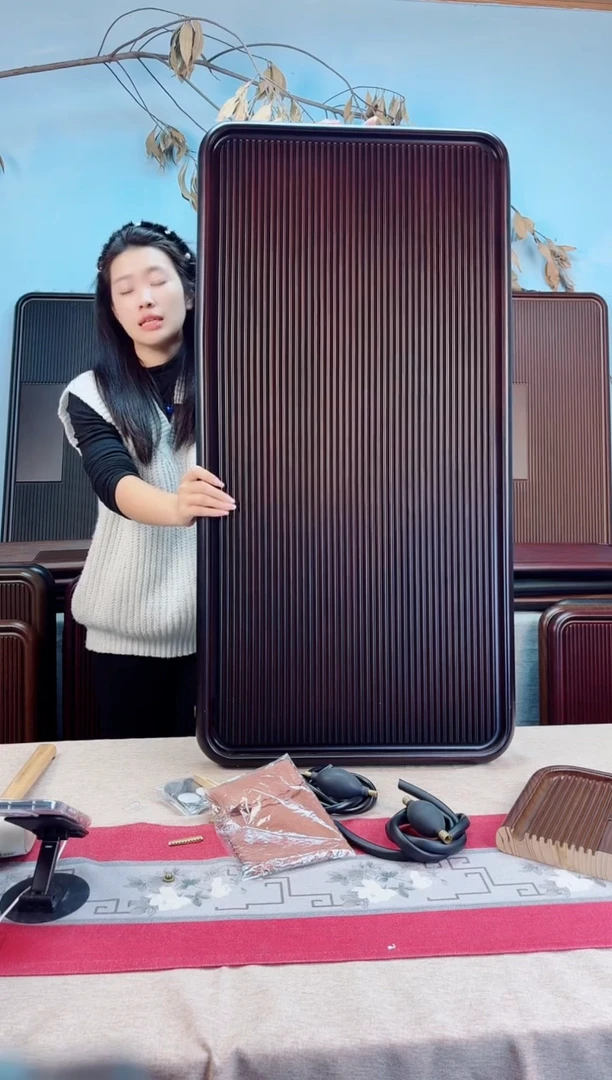 千川黑胡桃色款式茶盘100*50*5