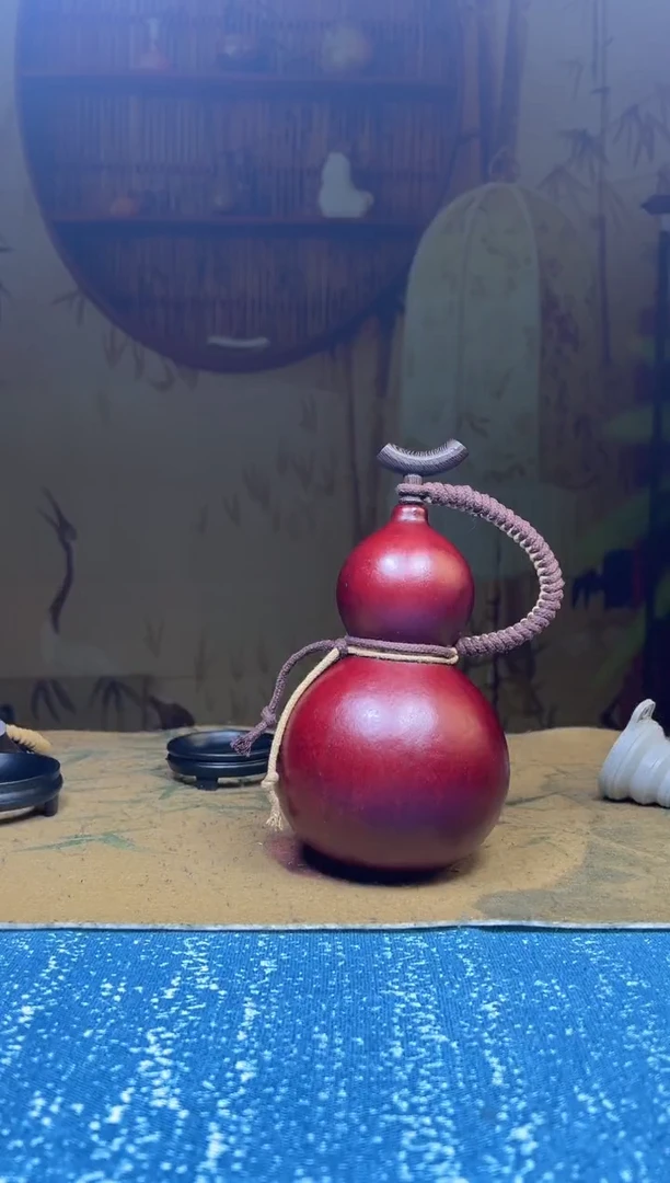 032--大漆酒葫芦（650ml左右）-微瑕