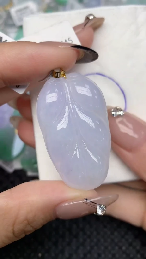 颈饰18K金镶嵌翡翠天然缅甸翡翠a货百元以上9元证书费自理