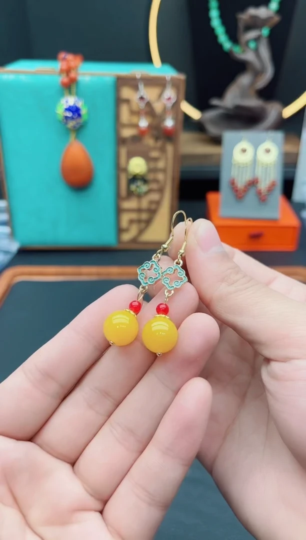 【闪购商品】玛瑙/玉髓耳钉银S925镶嵌234000