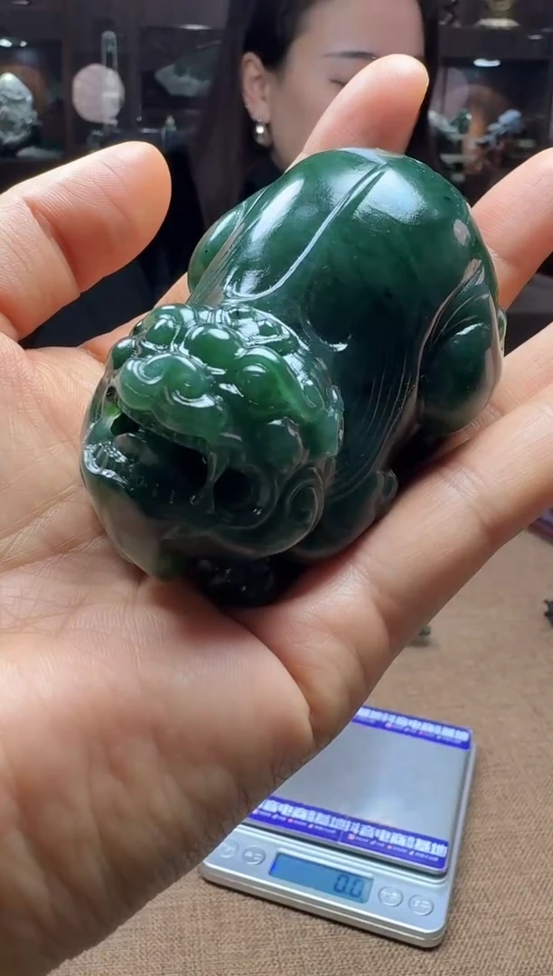 【闪购商品】和田玉颈饰未镶嵌碧玉貔貅手把11