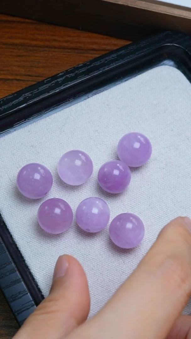 水晶手链未镶嵌【小王珠宝】紫锂辉单珠14M+多样性发其一