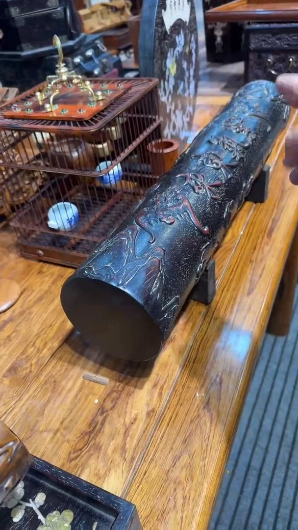 木紫檀紫气东来横财邵氏紫檀木艺