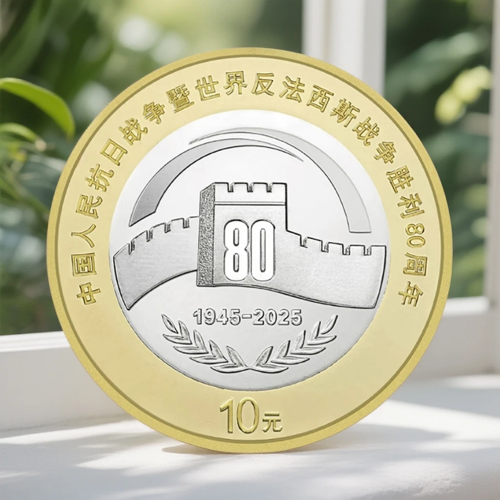 法定货币抗战胜利80纪念币-单枚