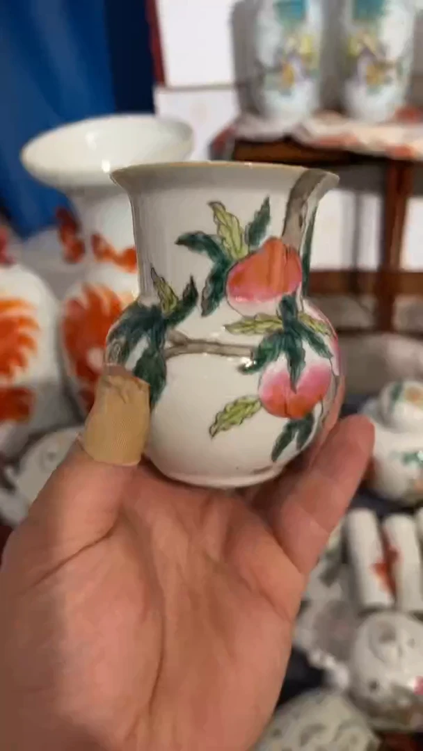 摆件瓷摆件瓷摆件桃子扎斗