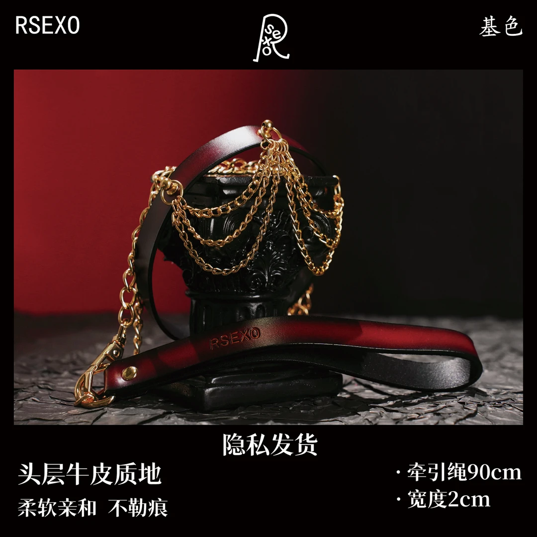 RSEXO基色真皮choker项圈牵引颈套颈环调教颈圈