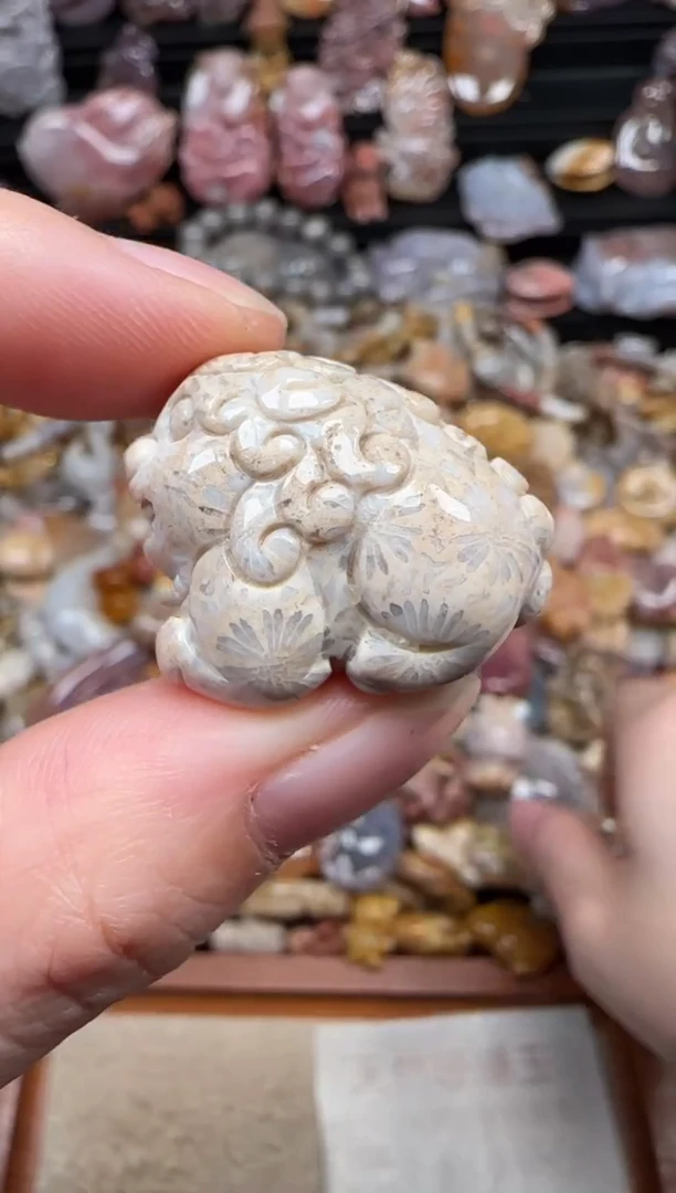 颈饰未镶嵌硅化珊瑚（珊瑚玉）050