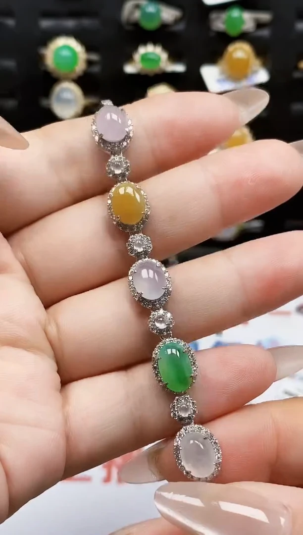 银S925镶嵌戒指翡翠0582
