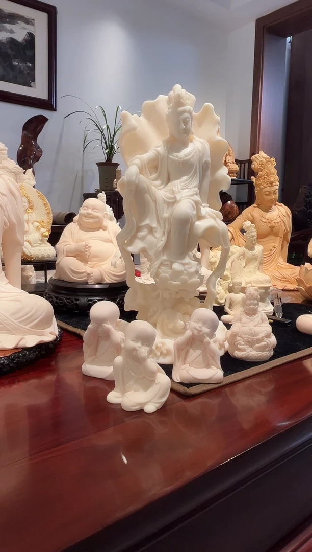 木象牙果荷花自在观音30cm