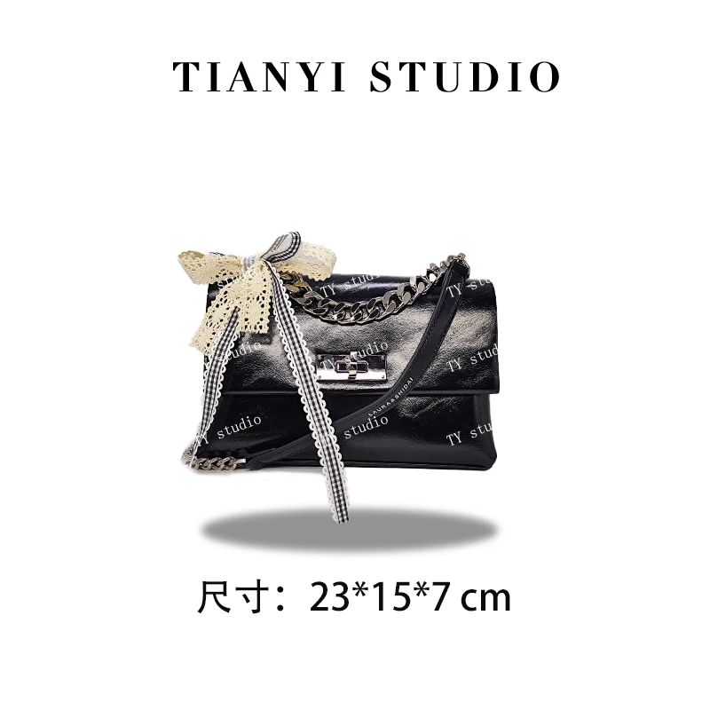 【TY】SD-5552-黑色     轻奢高级单肩斜跨韩版链条女包包