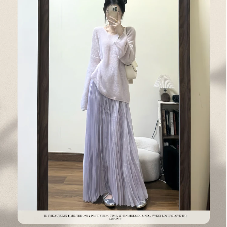 CY550#温柔风仙女裙网纱褶皱裙新款夏款仙女