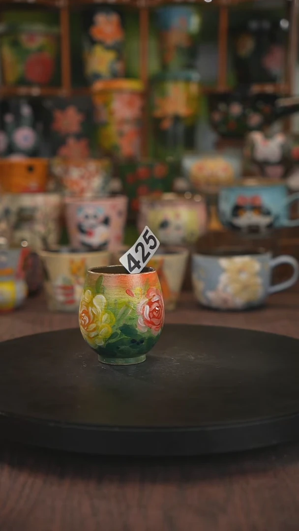紫砂油画手绘釉下彩425
