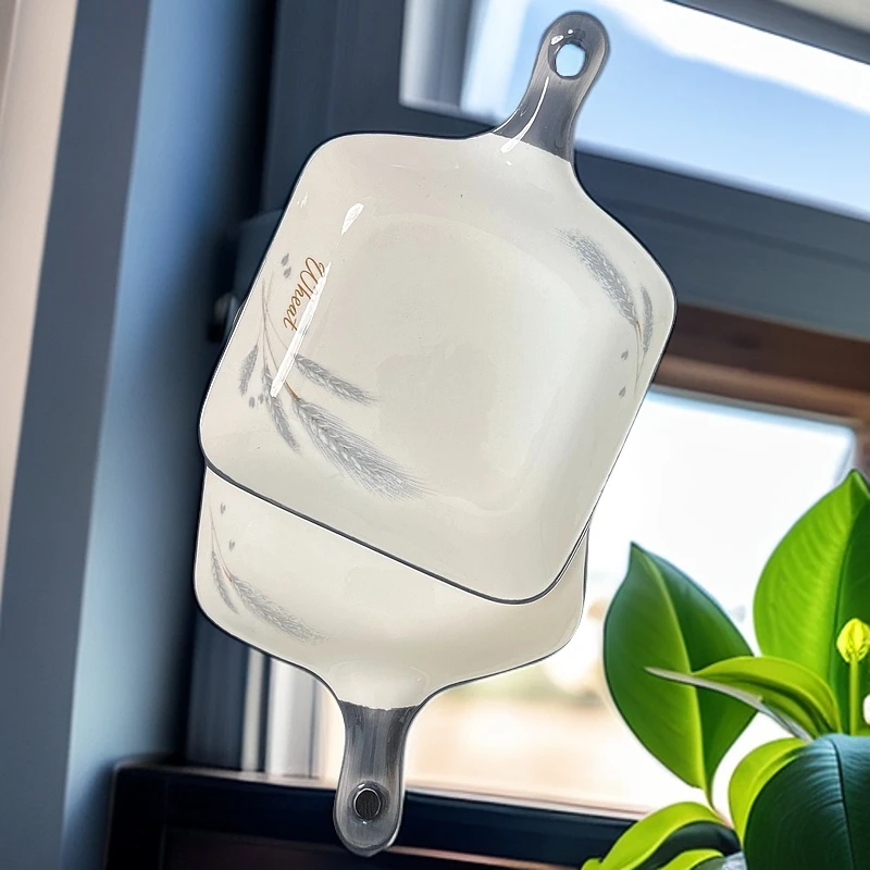 【新品福利】2只麦穗手柄盘家用创意陶瓷