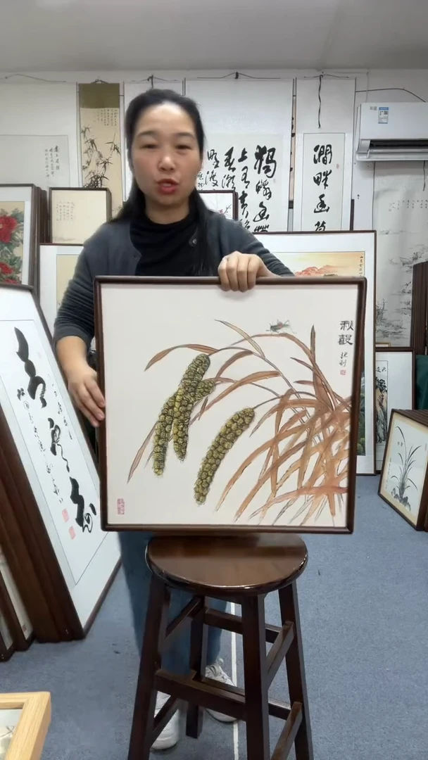 国画尺寸52*52实木画框京东包邮手绘