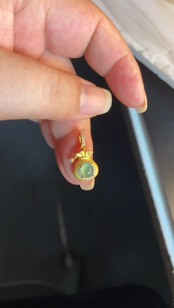 吊坠(不含链)银S925镶嵌翡翠1