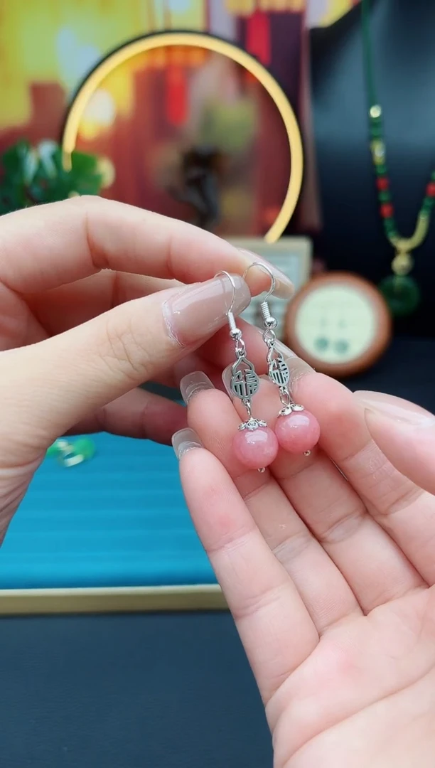 玛瑙/玉髓耳饰银S925镶嵌426000