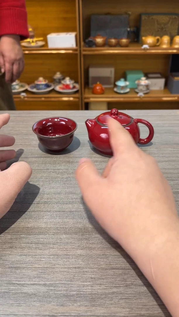 【闪购商品】红西施壶加红反口杯