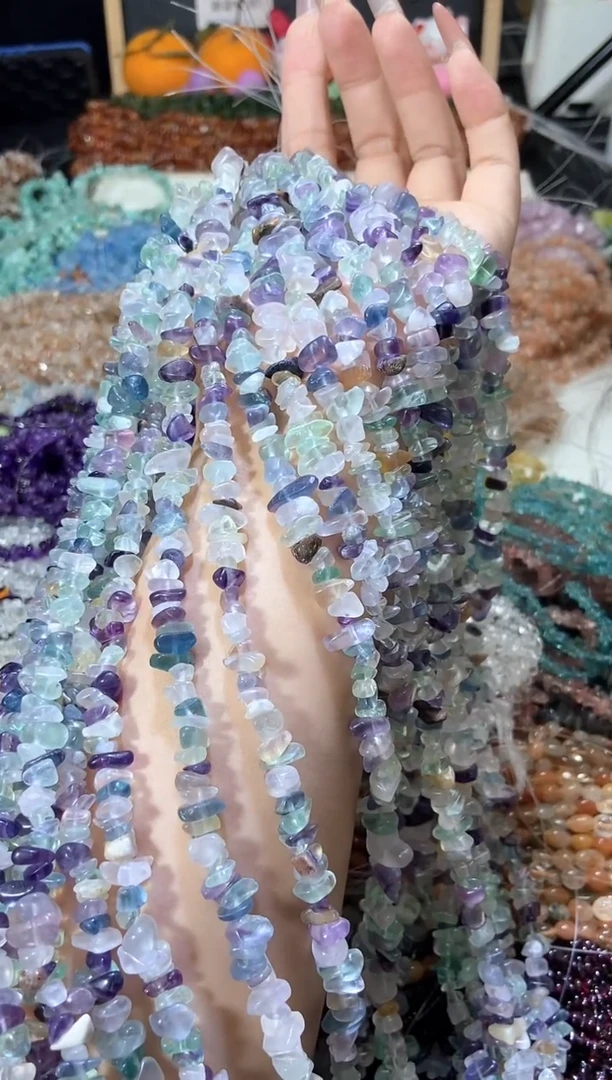 水晶珠宝半成品未镶嵌浅萤