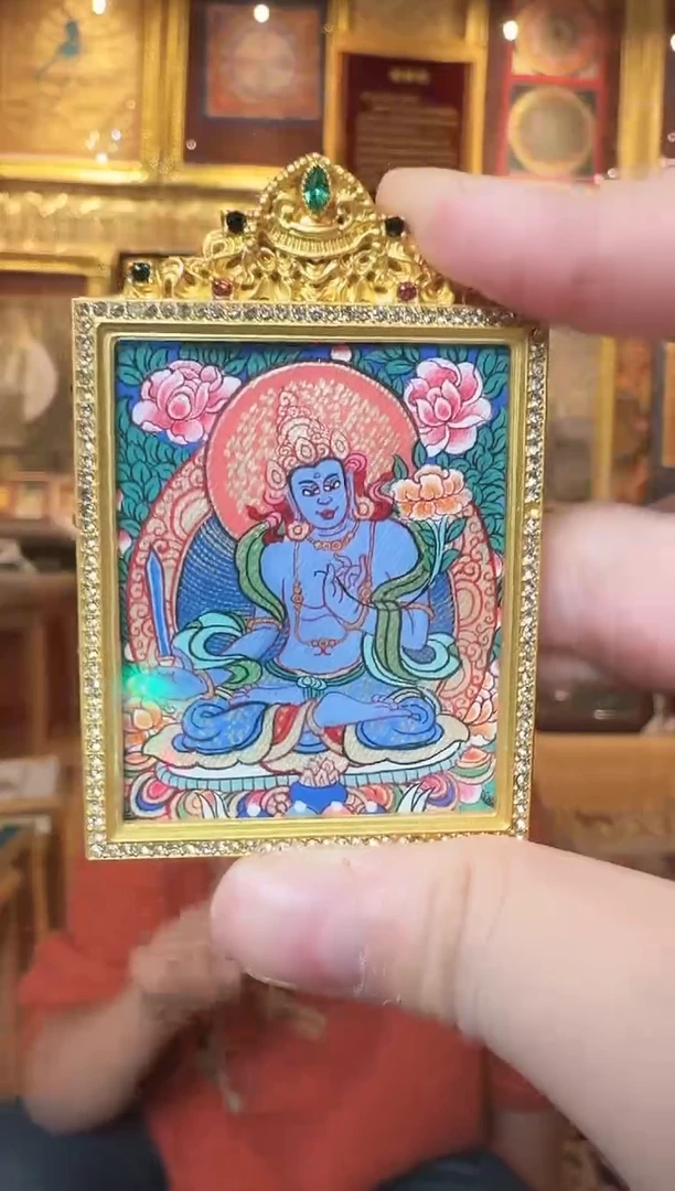 吊坠虚老师--热贡纯手绘