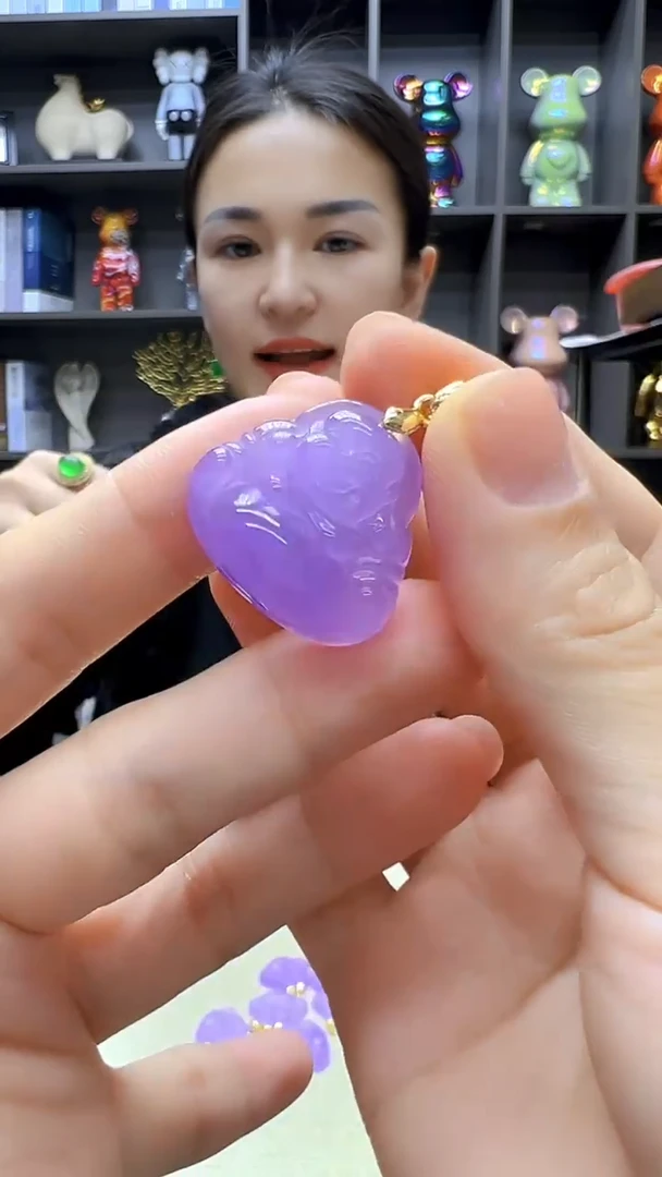 翡翠14K金镶嵌颈饰沉白diy劲饰