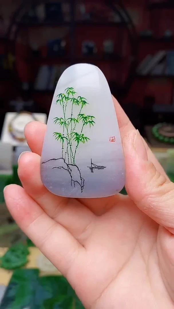 和田玉未镶嵌挂件47