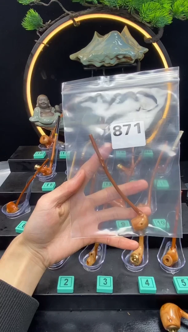 【闪购商品】黑果木锤纹檬子木烟斗