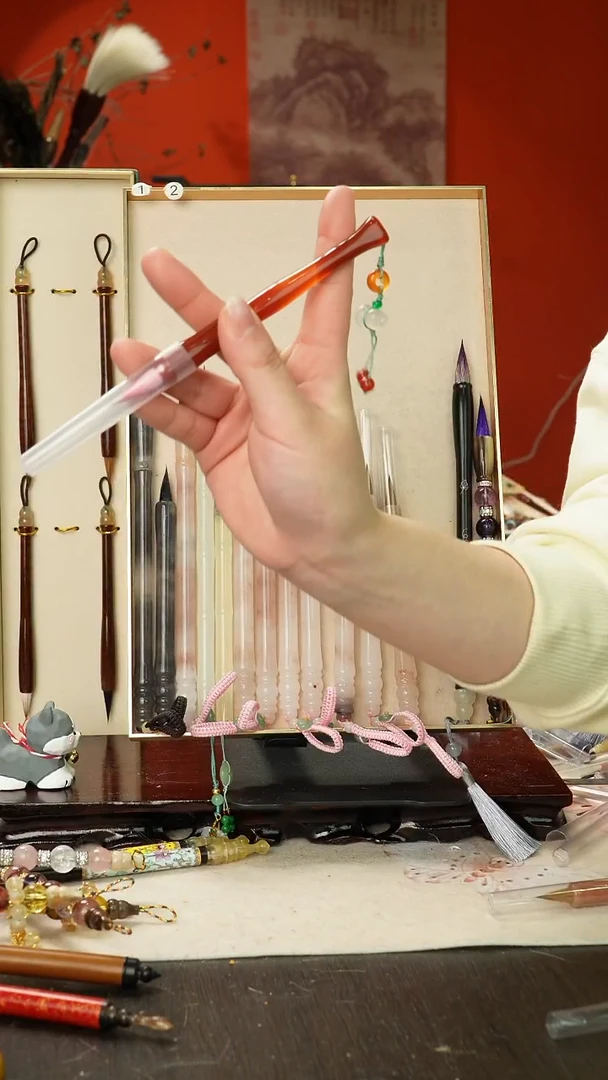 5号孤品高货毛笔链接 清水试笔 蘸墨不退