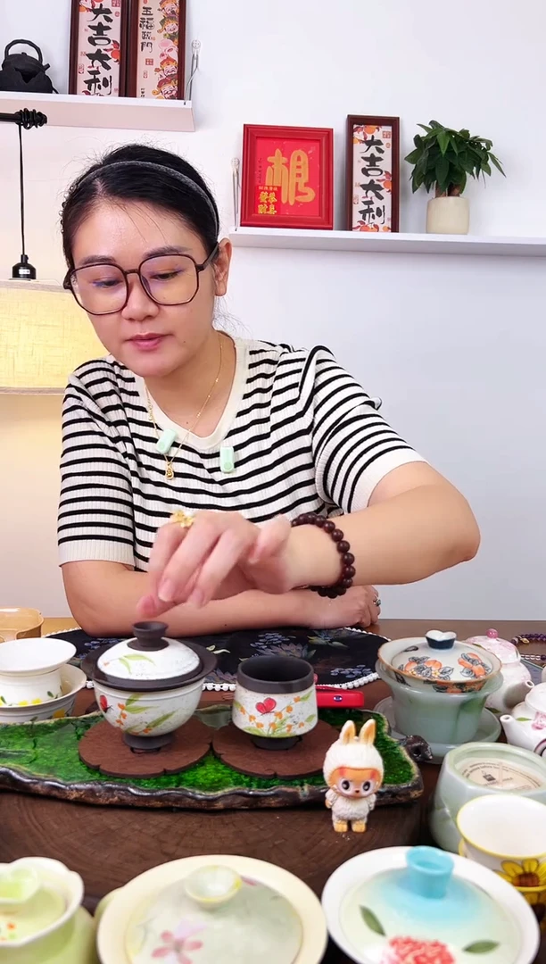 茶瓷物语陶瓷紫砂盖碗套装