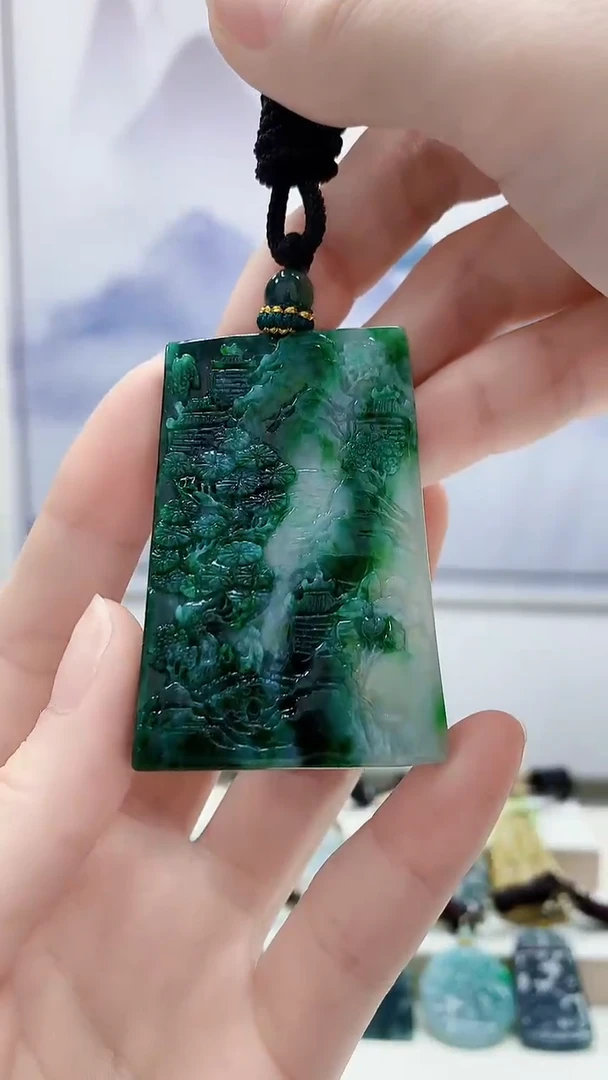 未镶嵌定制翡翠5028ry-毛货挂件155