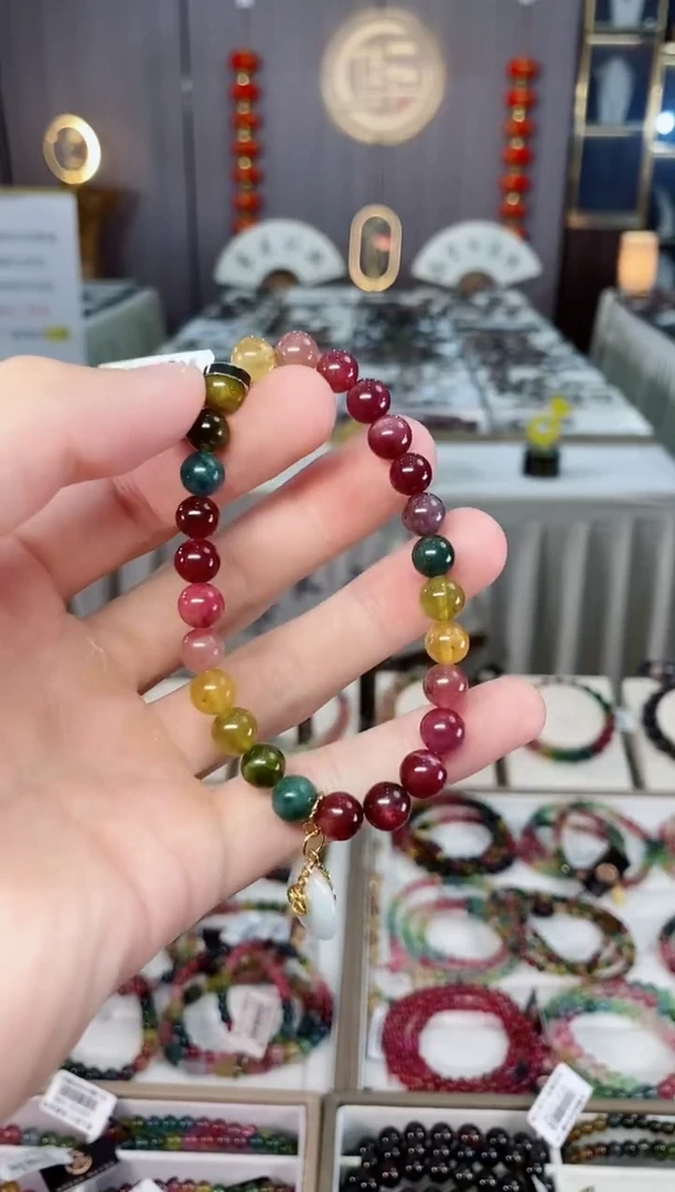 未镶嵌老矿碧玺单圈手串7mm+碧玺xion多样性发一条